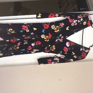 Beautiful floral navy blue dress!